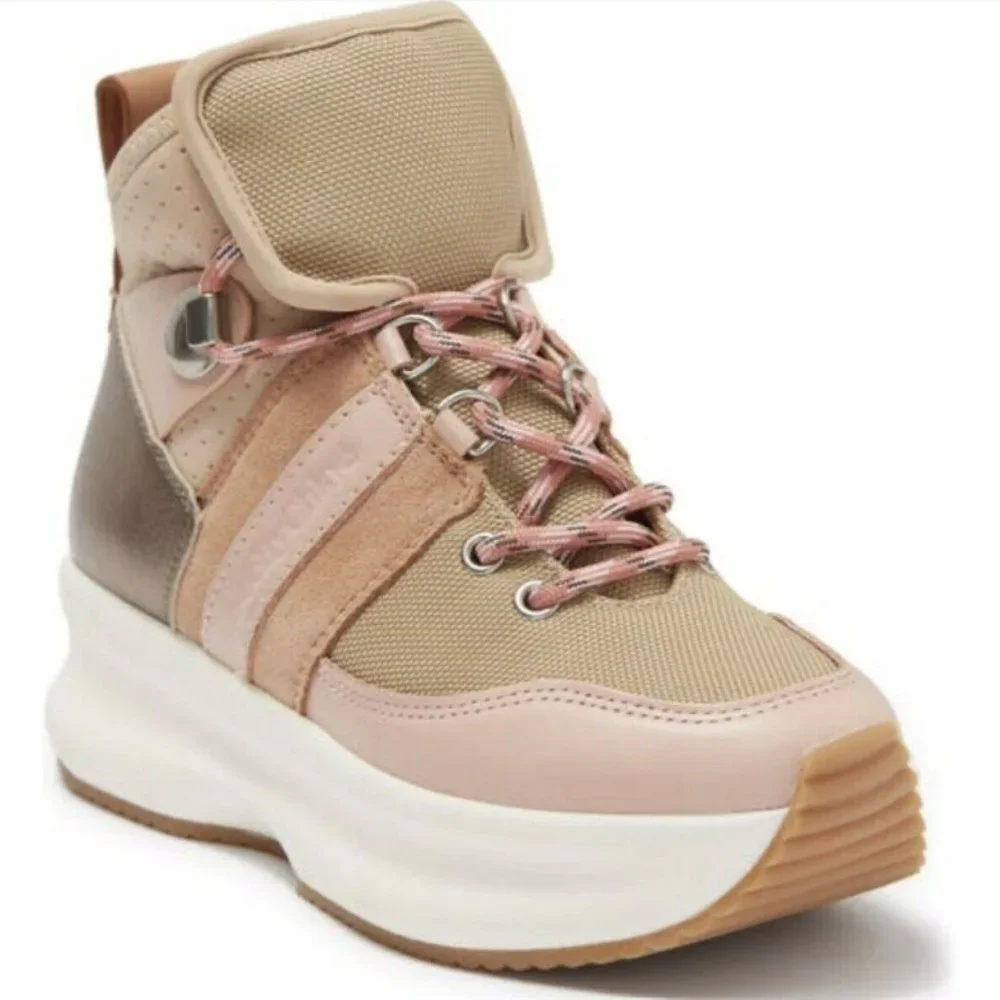 see by chloé women's Casey High Top Platform Hiker Sneakers MSRP$495 Clearance
